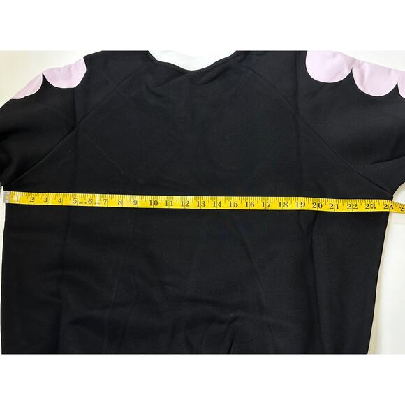 Cynthia Rowley Sunday Scallop Sweatshirt - Black/Blush - Picture 10 of 11